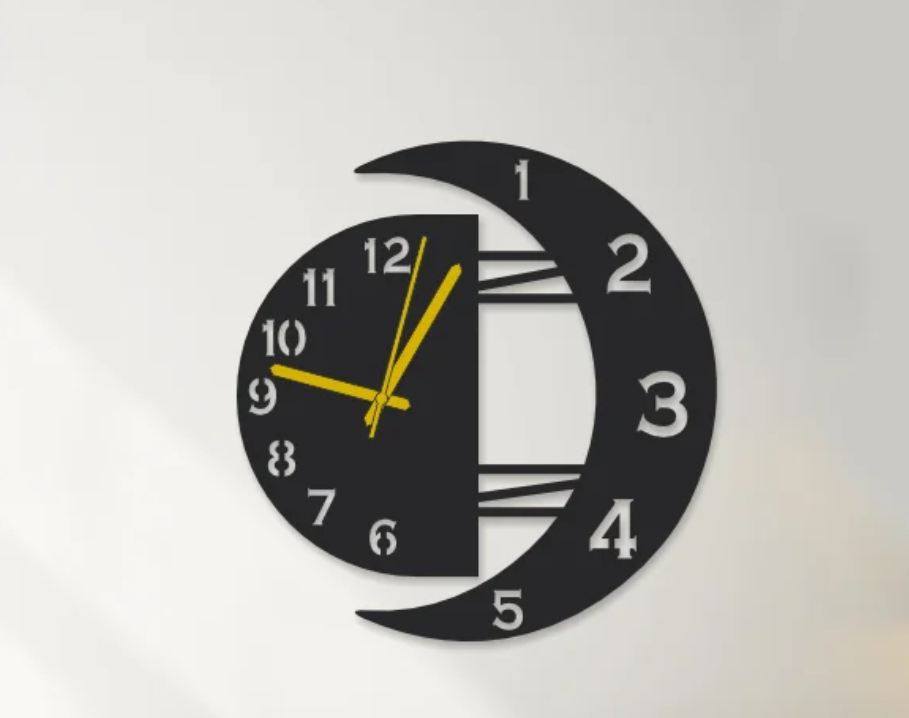 moon-design-wall-clock