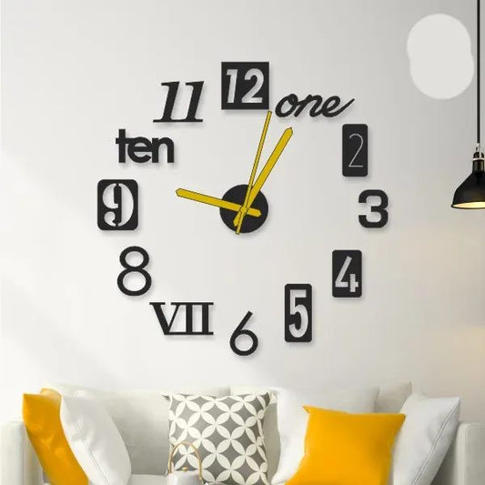 3D Wall Clock Home Decor
