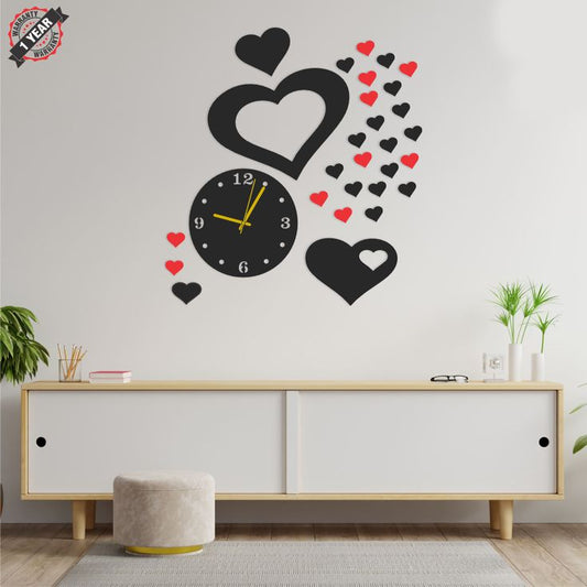 3D Heart Wall Clock